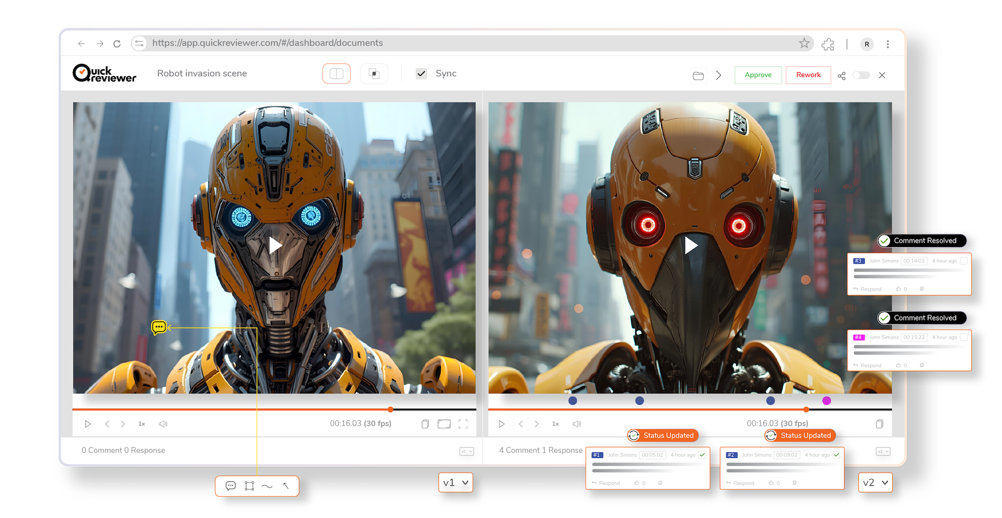 QuickReviewer is the unified palform fot the entire video production lifecycle