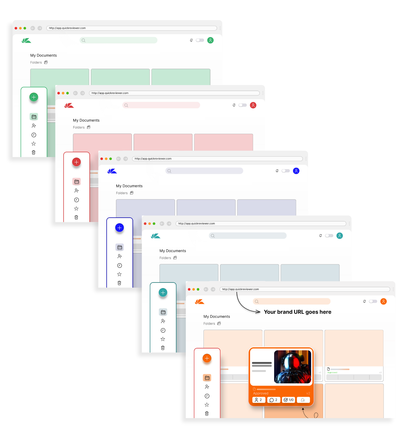Complete White Labeling possible with QuickReviewer