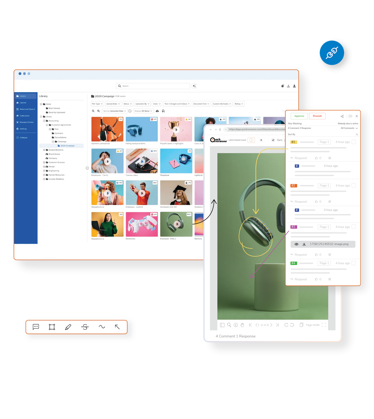 Integrate QuickReviewer with your Digital Asset Management System for Online Proofing