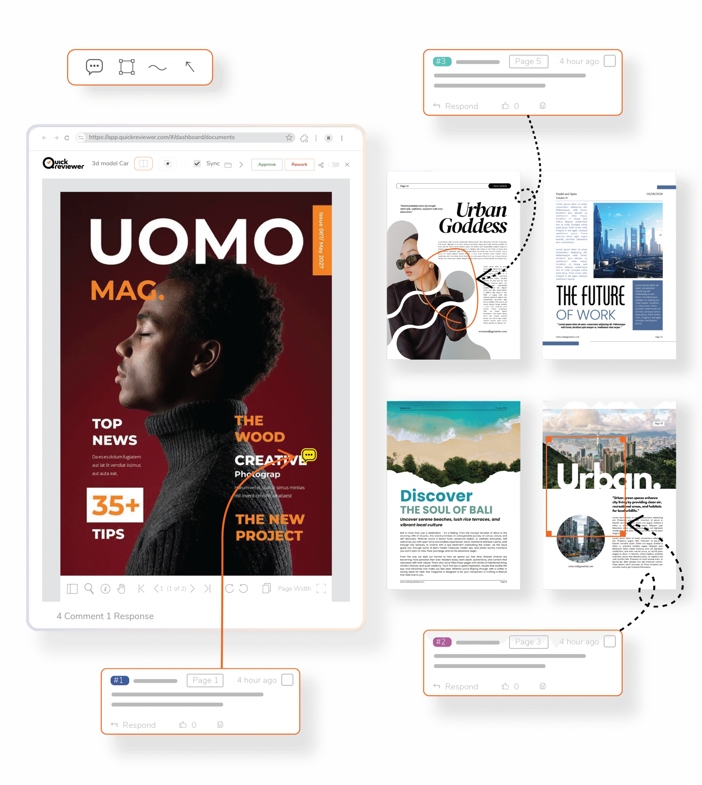 Manage long-form content and complex layouts with precision with QuickReviewer