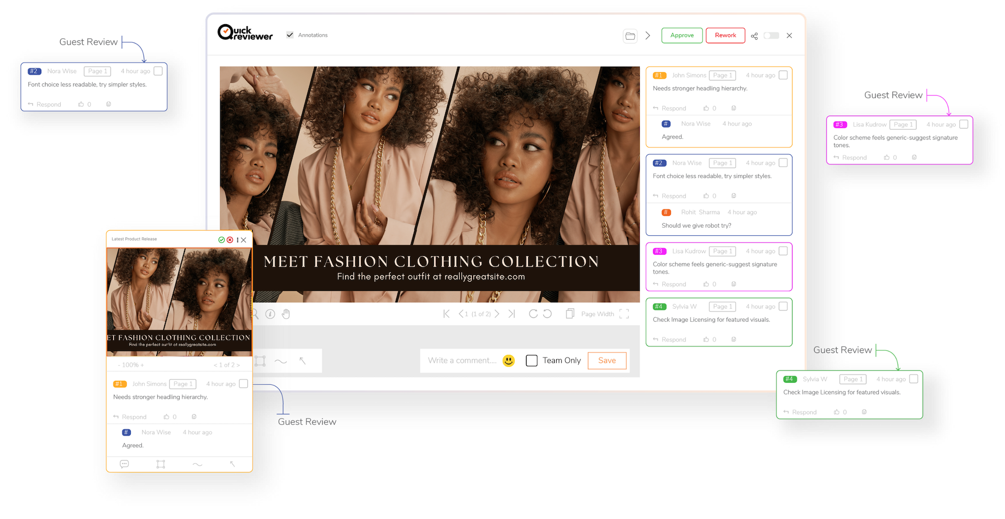 QuickReviewer - the online proofing solution for Freelancers and Startup Image