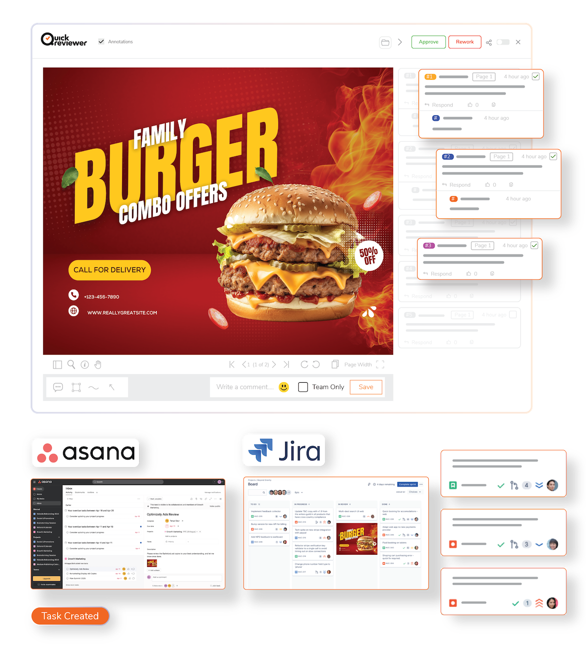 Integrate QuickReviewer with your Project Management System for Online Proofing