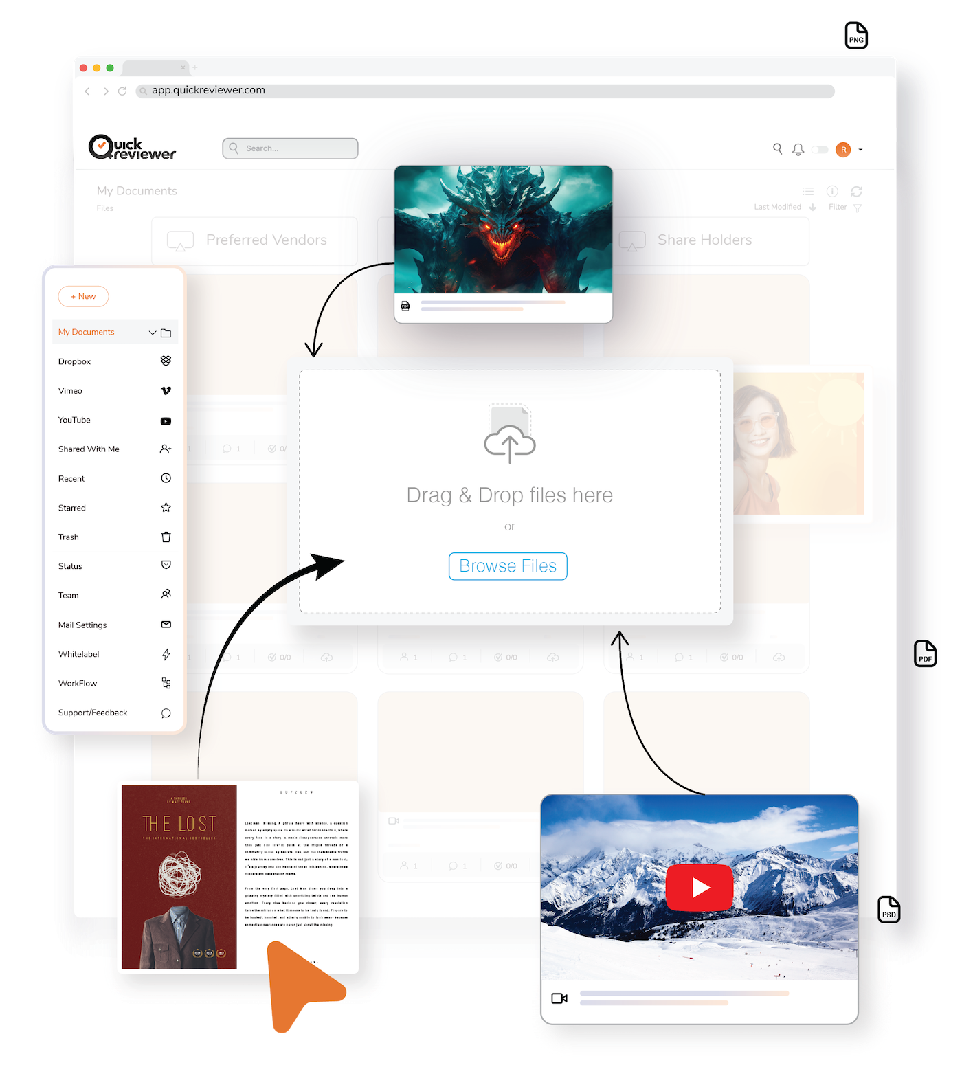 Upload large files on QuickReviewer of upto 100GB with desktop uploader